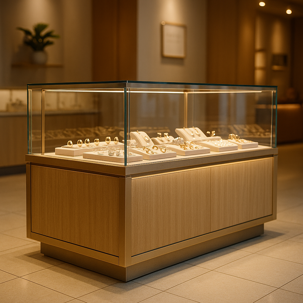 Display Counter with Glass Top