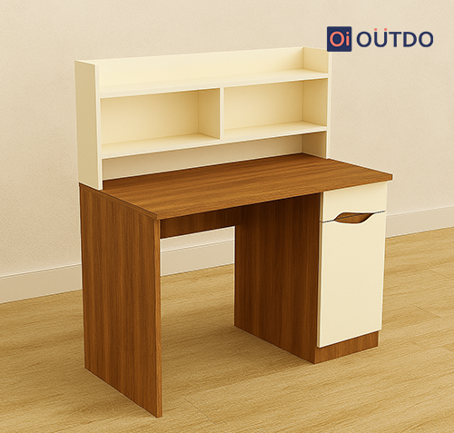 Hostel Study Table with Bookshelf