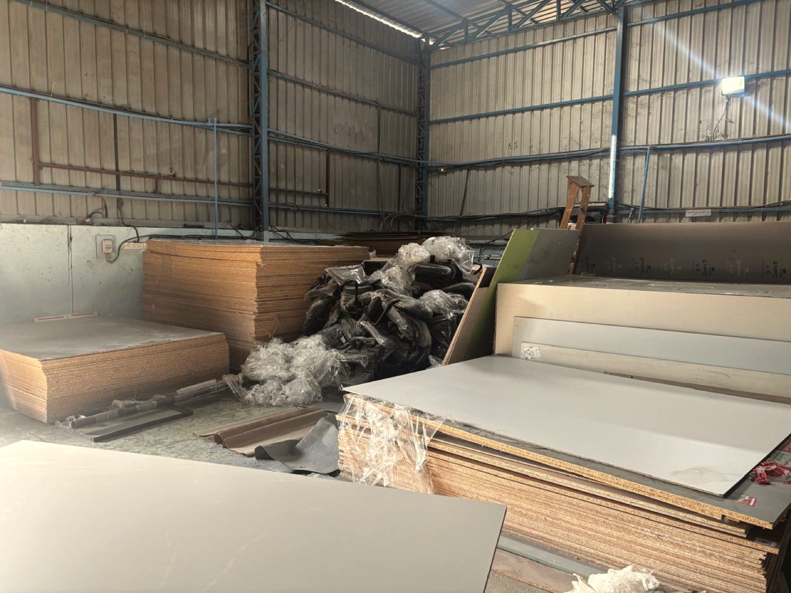 Raw material area in the OutDo factory